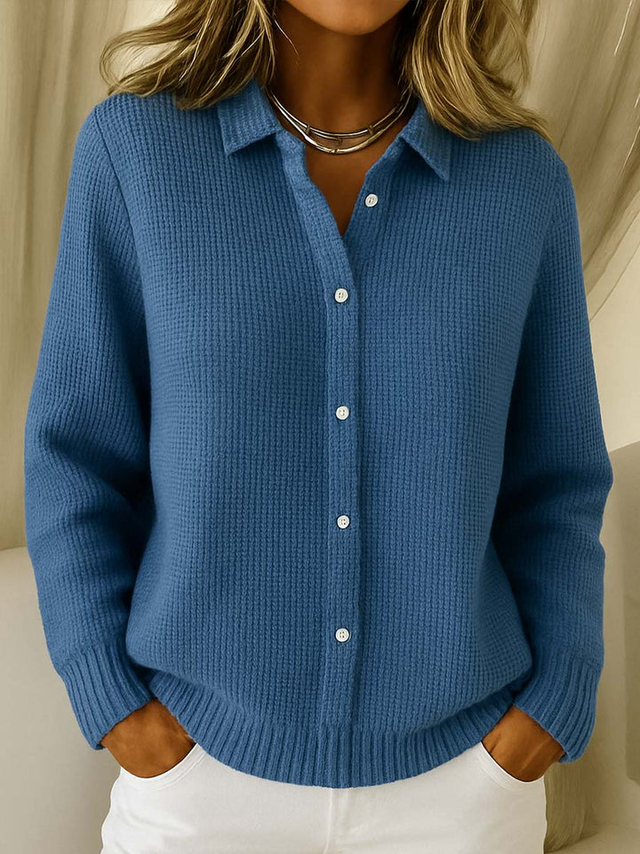 Talitha – Collared Button-Front Cardigan for Women