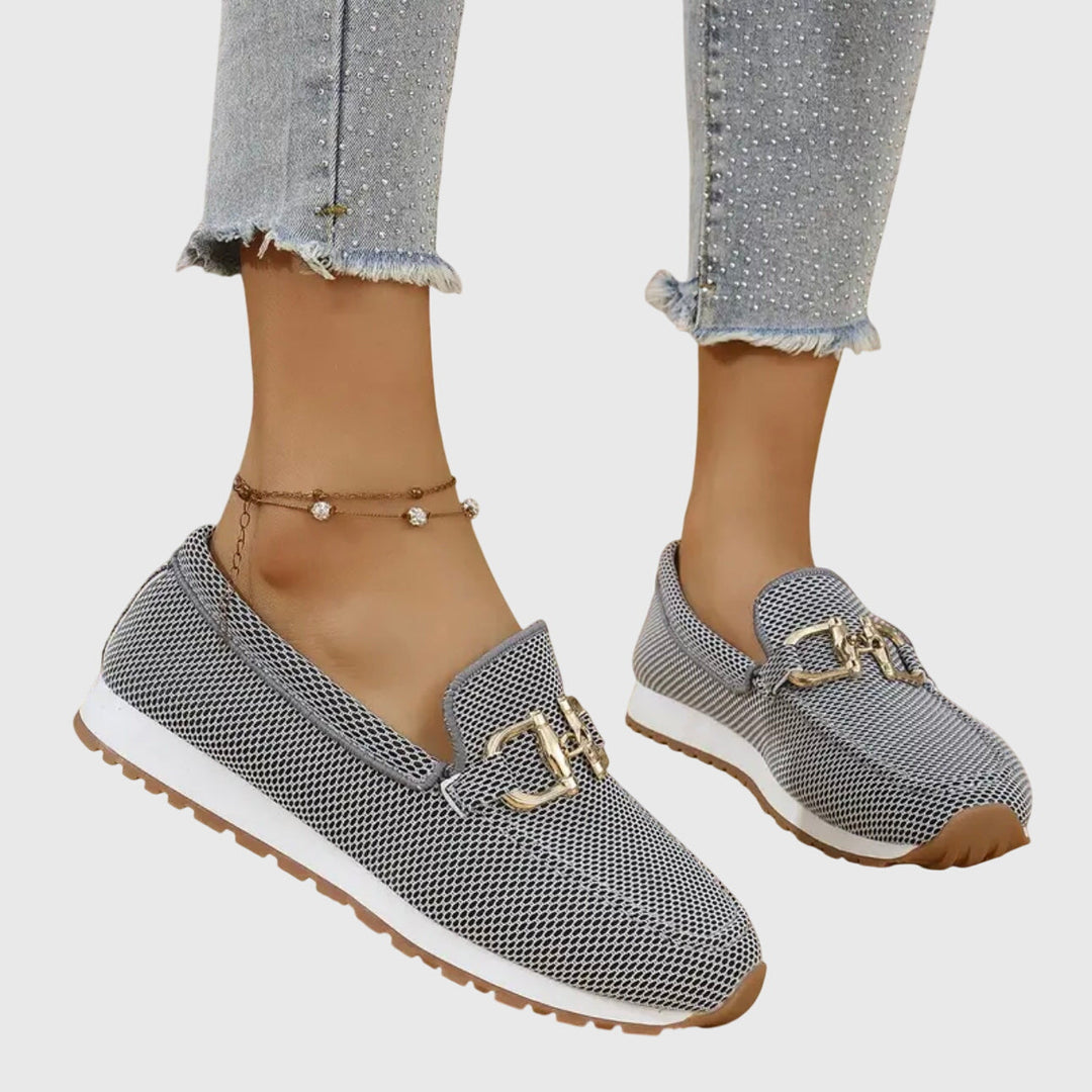 Sloane – Elegant Loafers with Gold Horsebit Detail