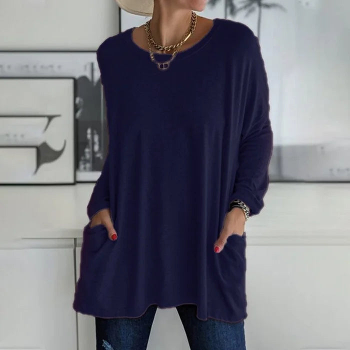 Anne – Oversized Tunic Top with Pockets