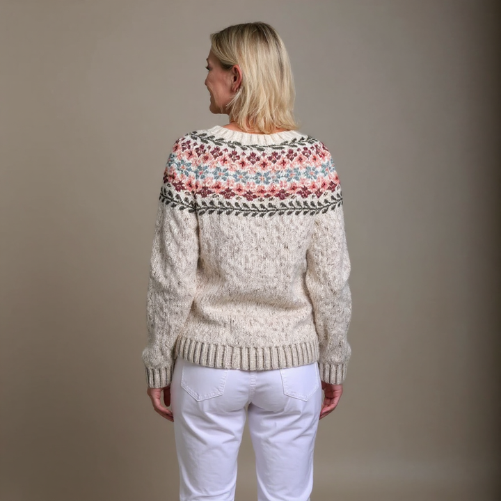 Elyse – Button-Front Patterned Cardigan for Women