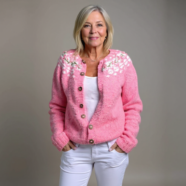 Elsie – Patterned Nordic Cardigan for Women