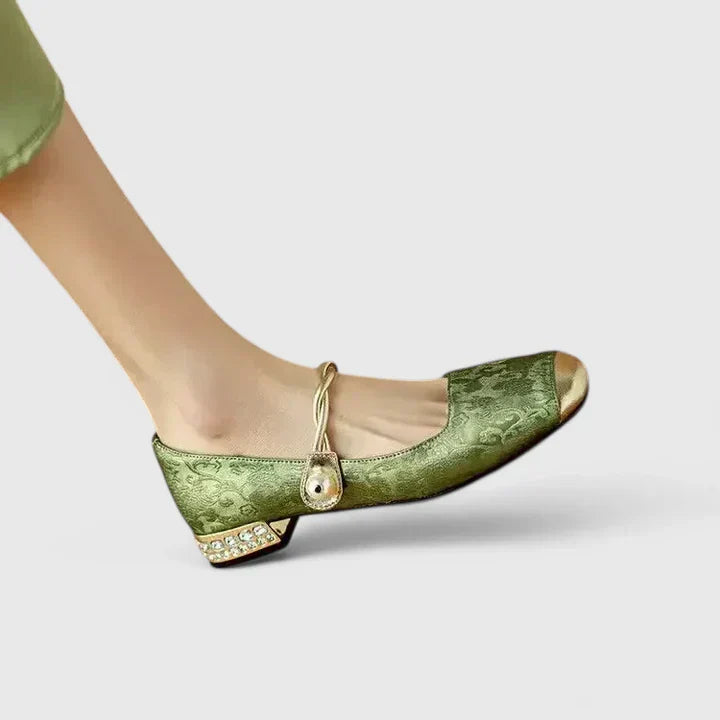 Raquel – Square Toe Mary Janes with Block Heel