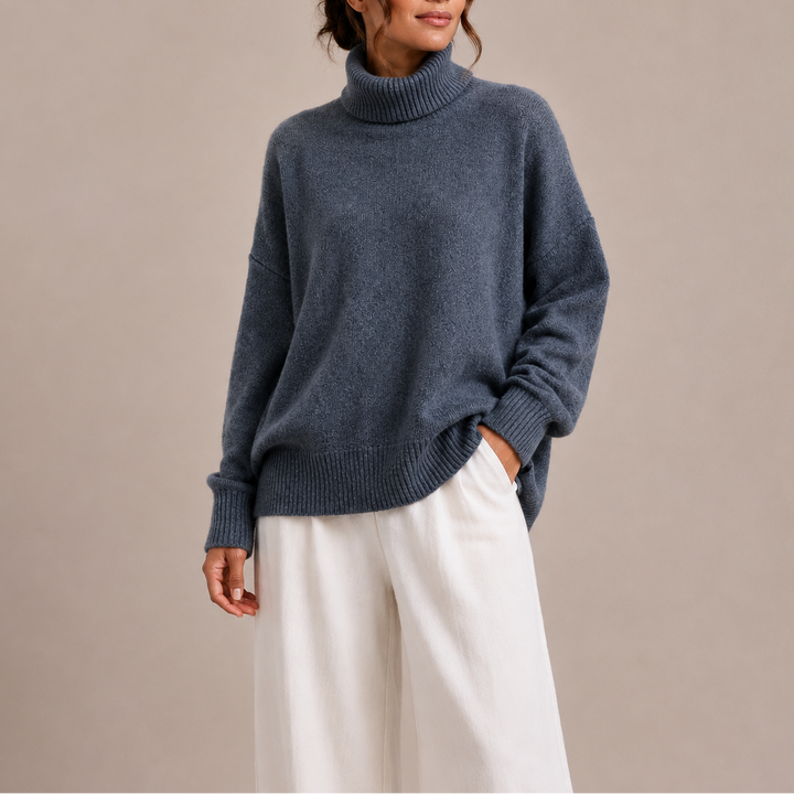 Gisela – Women's Relaxed Fit Oversized Turtleneck Sweater