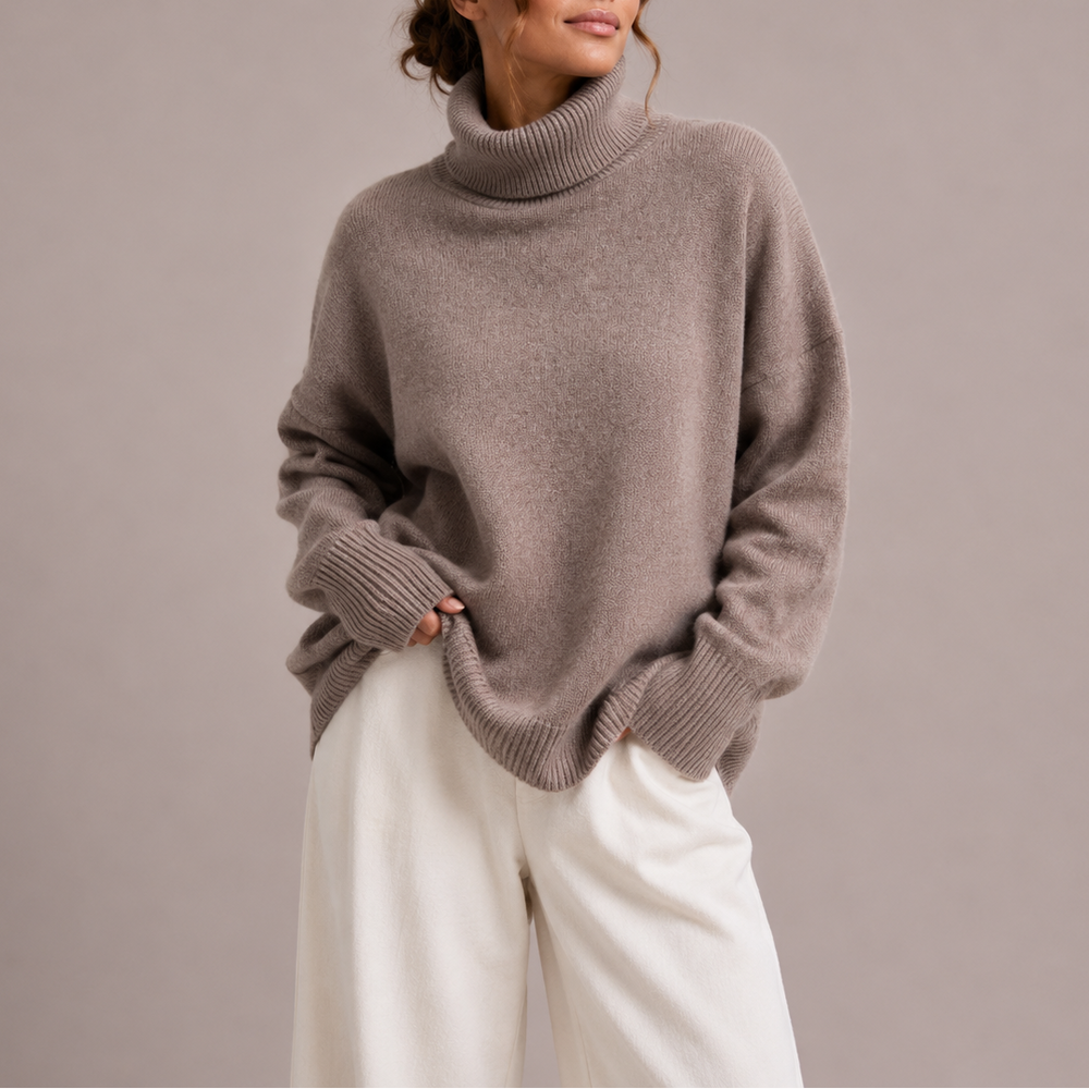 Gisela – Women's Relaxed Fit Oversized Turtleneck Sweater