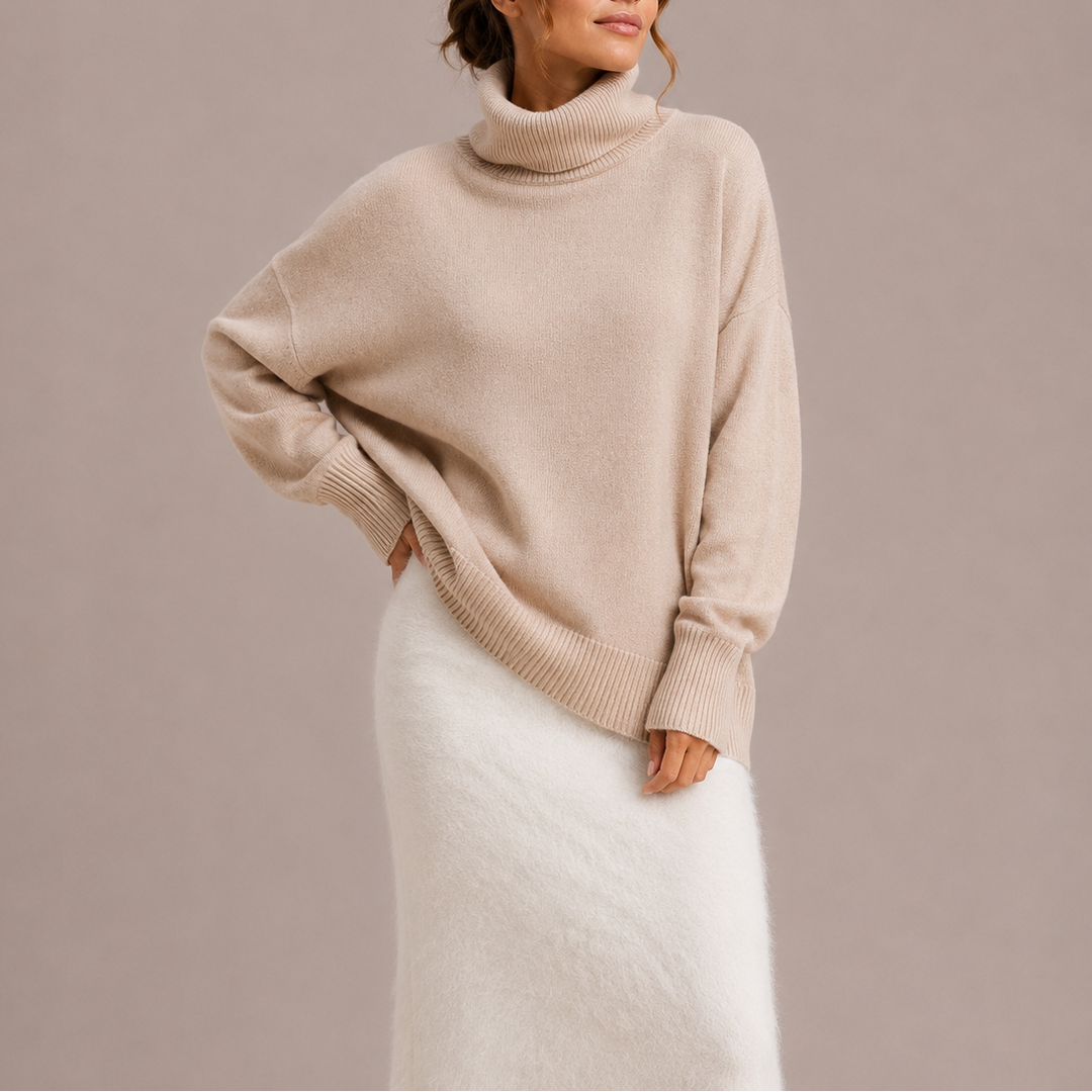Gisela – Women's Relaxed Fit Oversized Turtleneck Sweater