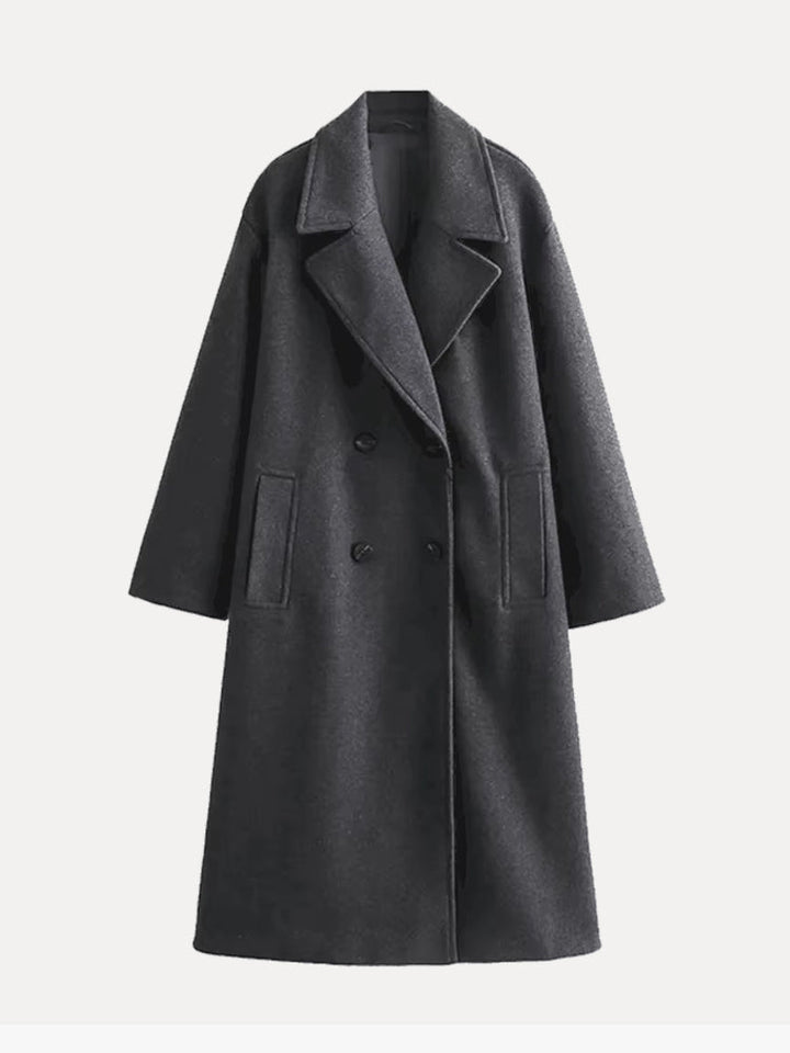 Greer – Women's Oversized Double-Breasted Wool-Look Coat