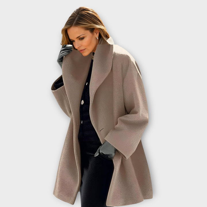 Griselda – Women's Oversized Wool-Look Coat with Shawl Collar