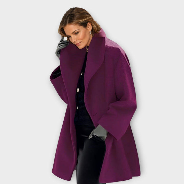Griselda – Women's Oversized Wool-Look Coat with Shawl Collar
