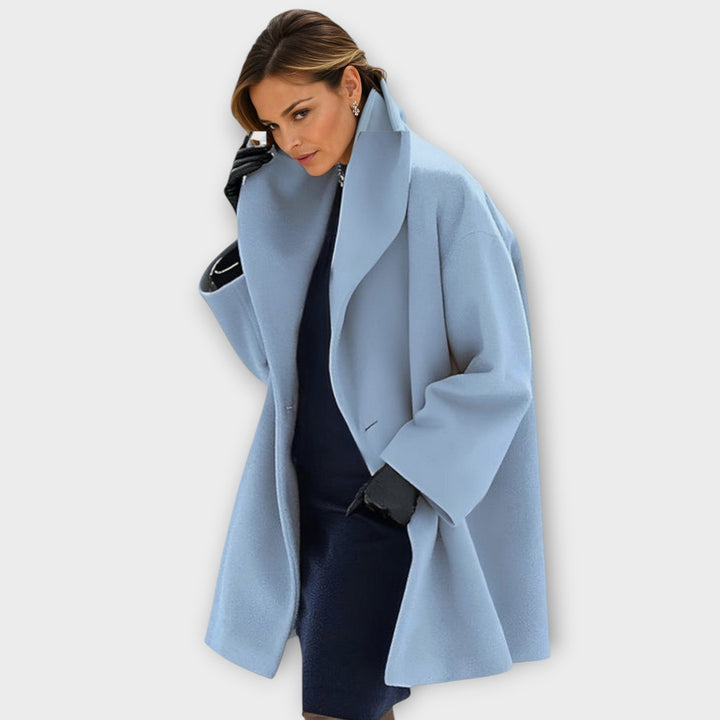 Griselda – Women's Oversized Wool-Look Coat with Shawl Collar