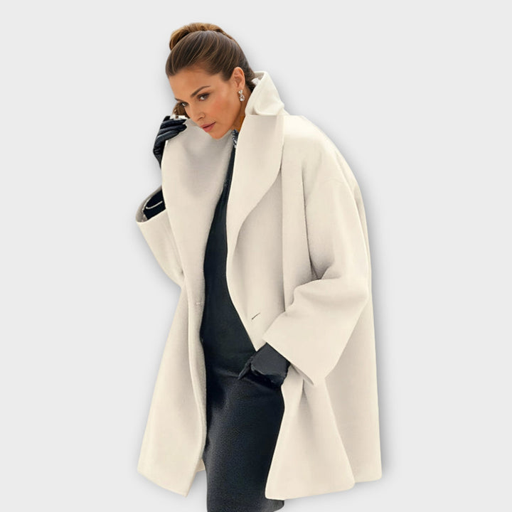 Griselda – Women's Oversized Wool-Look Coat with Shawl Collar