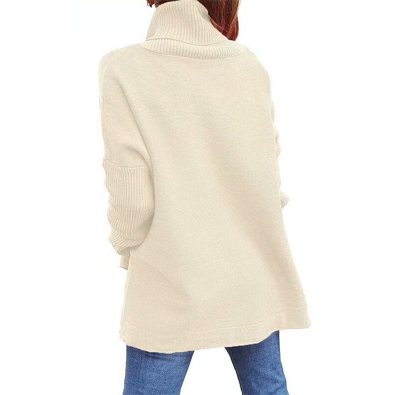 Oversized Roll Neck Jumper for Women - View 2