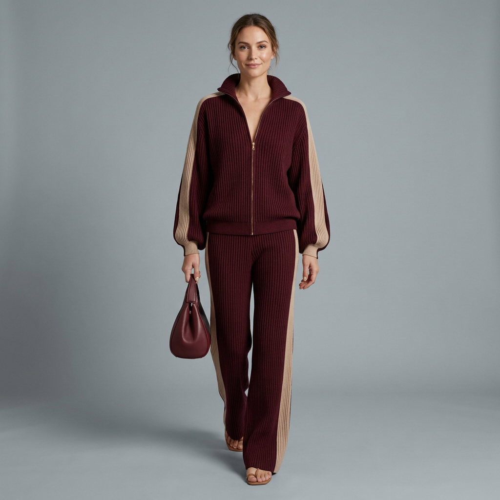 Ansel Color Block Wide Leg Set