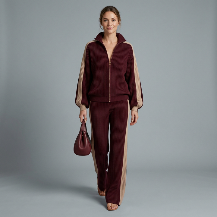 Ansel Color Block Wide Leg Set