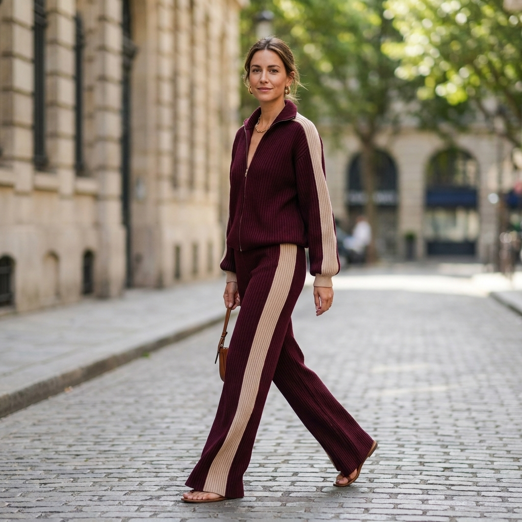 Ansel Color Block Wide Leg Set