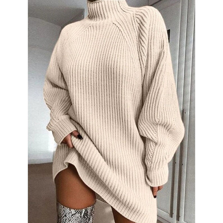 Polly – Oversized Turtleneck Mini Sweater Dress for Women