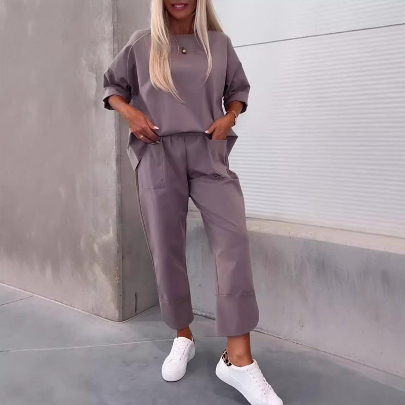 Rosamund – Oversized High-Low Two-Piece Set for Women