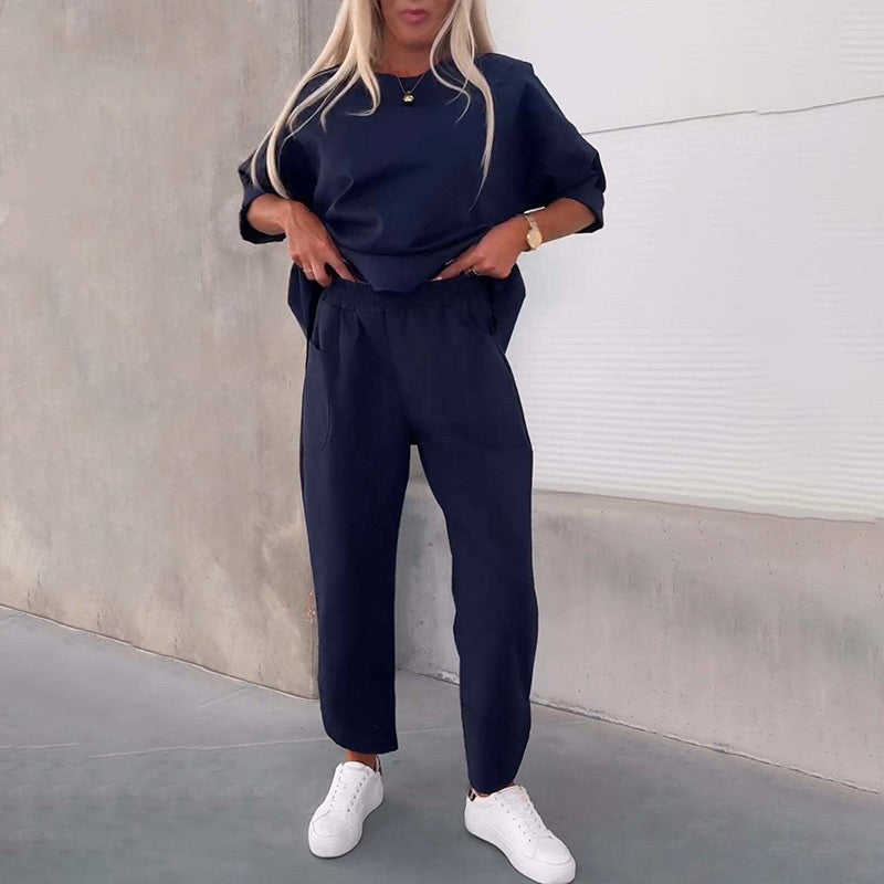 Rosamund – Oversized High-Low Two-Piece Set for Women