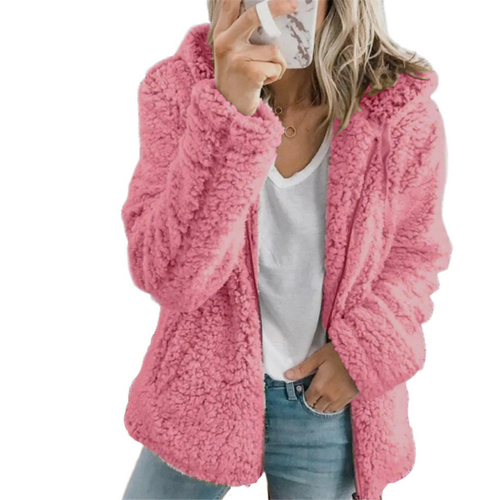 Olwen – Full-Zip Hooded Teddy Jacket for Women