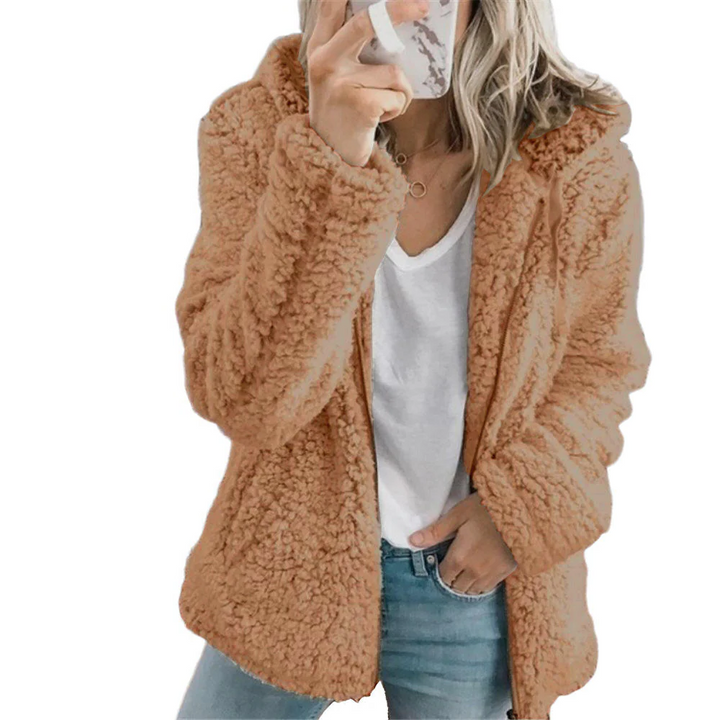 Olwen – Full-Zip Hooded Teddy Jacket for Women