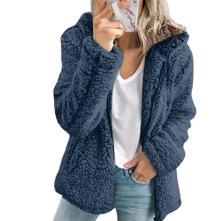 Olwen – Full-Zip Hooded Teddy Jacket for Women