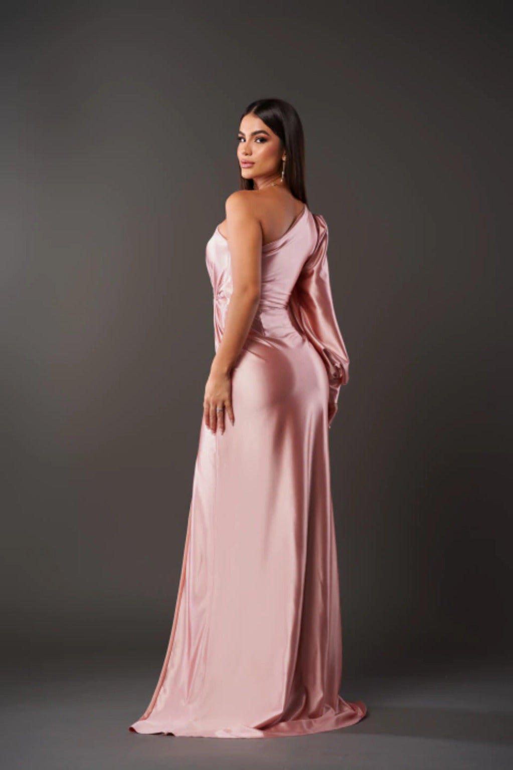 Demi – Draped Maxi Dress for Fall Wedding