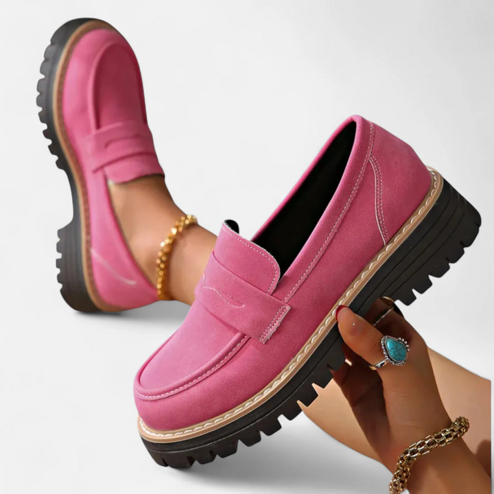 Briana – Chunky Sole Slip-On Loafers for Women