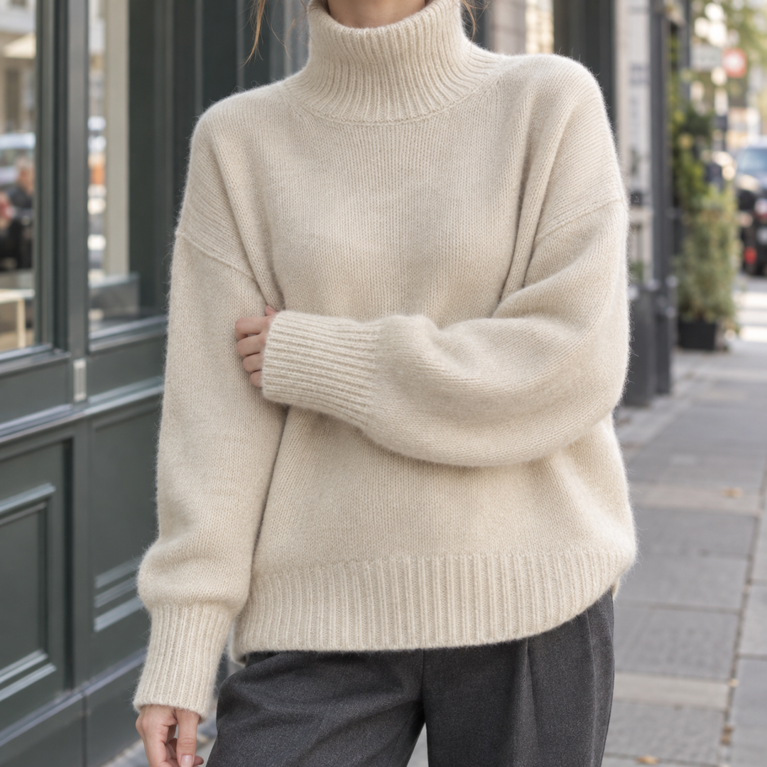Sylvaine-Eve Turtleneck Sweater - Off White