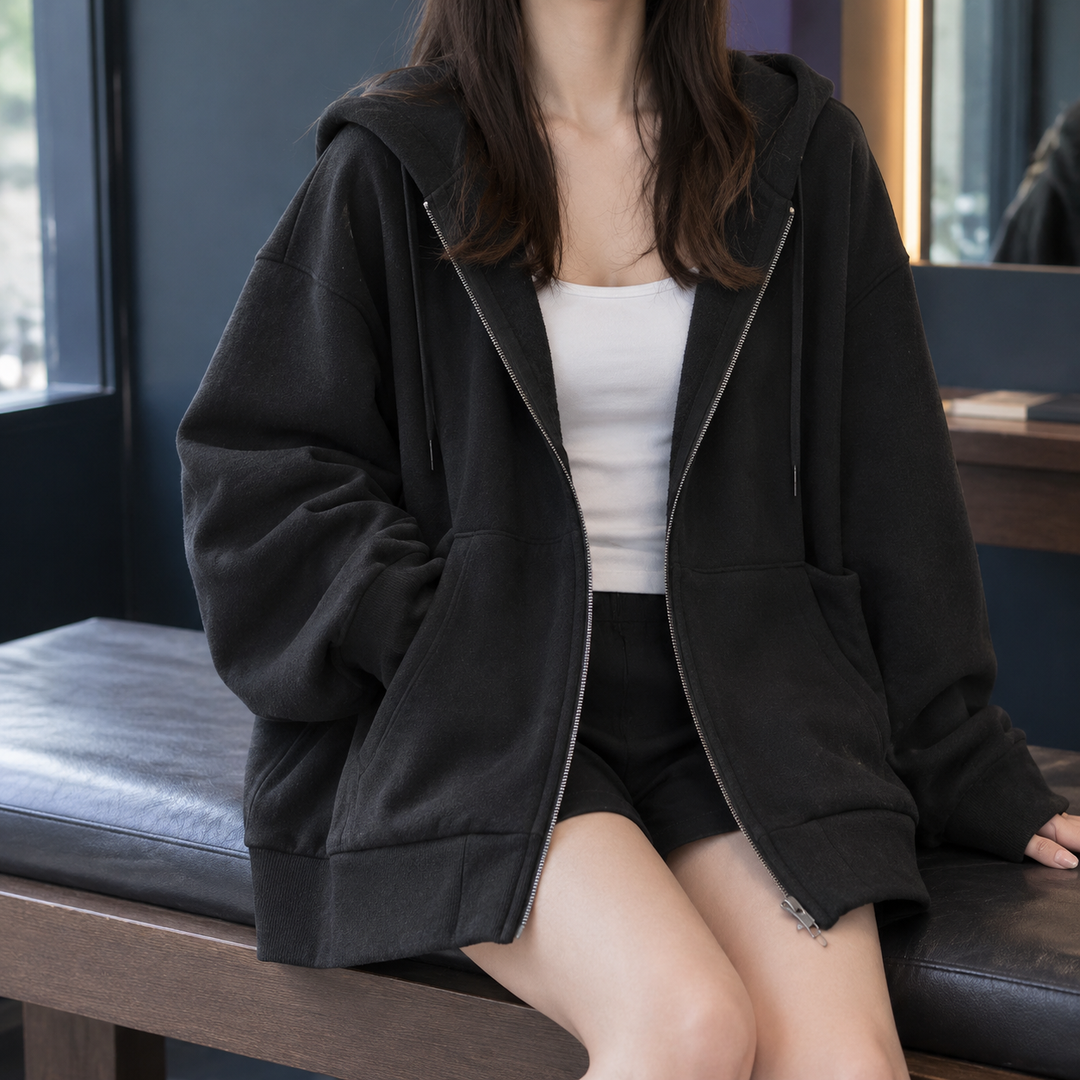 Aimee-Marie Oversized Hoodie - Black