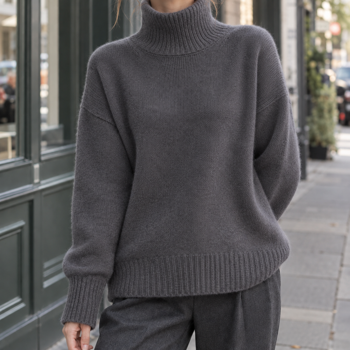 Sylvaine-Eve Turtleneck Sweater - Elephant Gray