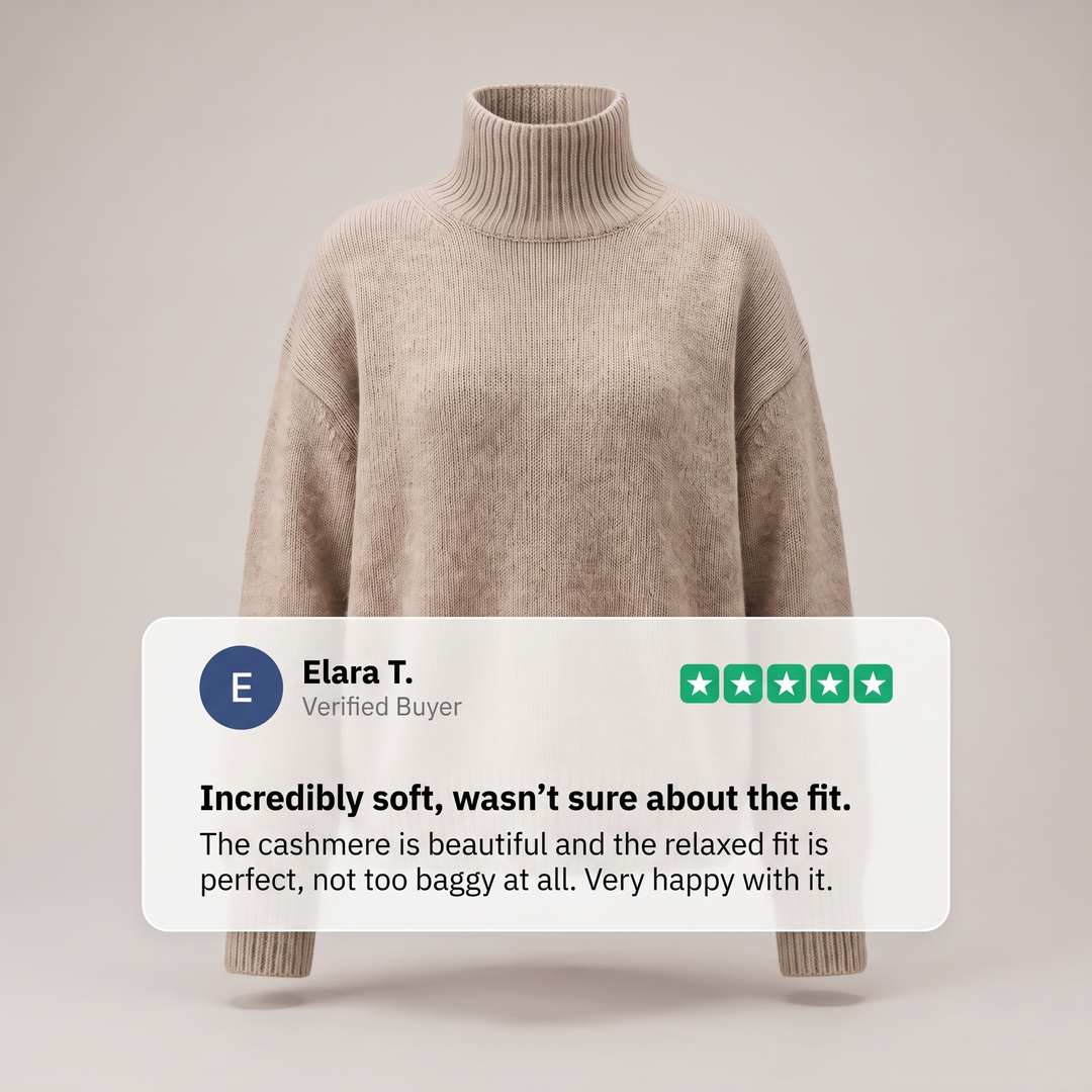 Ulrike – Slouchy Dropped Shoulder Turtleneck Sweater for Women