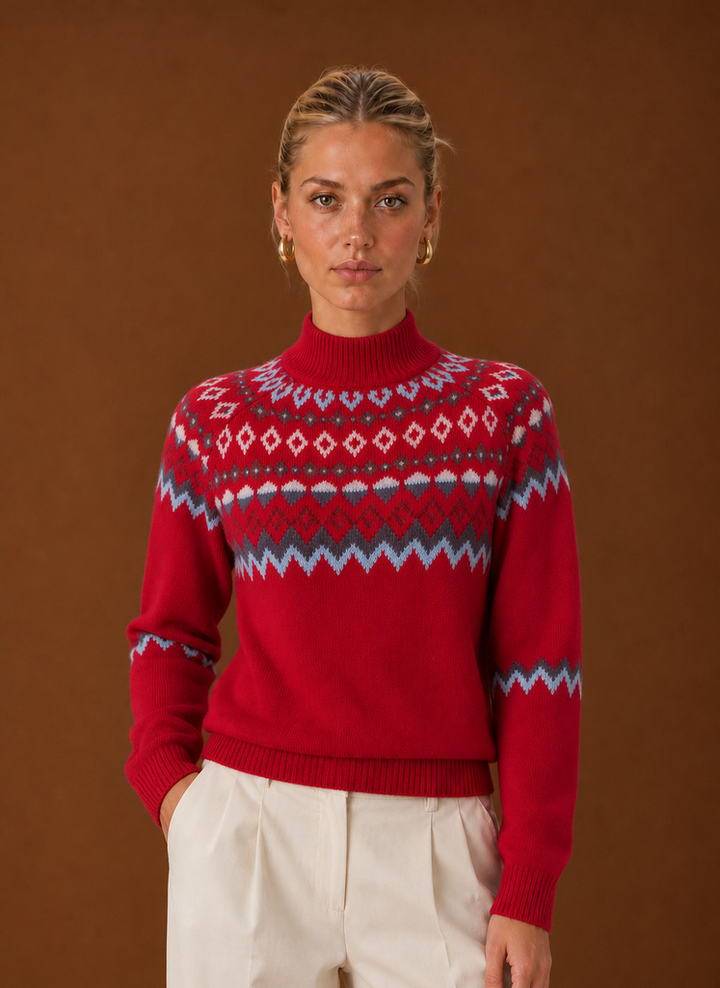Ivette – Women's Fair Isle Turtleneck Sweater