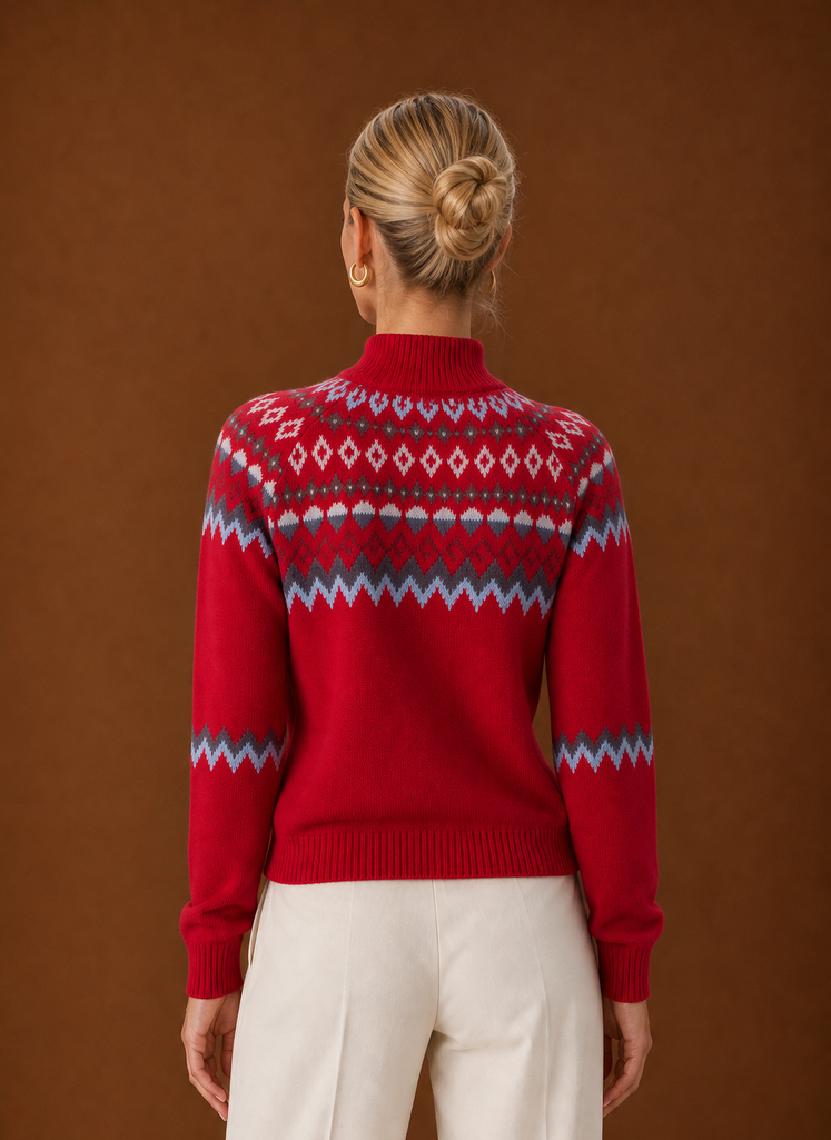 Ivette – Women's Fair Isle Turtleneck Sweater