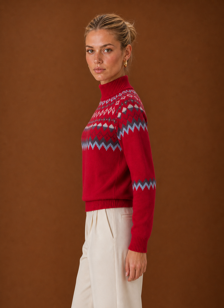 Ivette – Women's Fair Isle Turtleneck Sweater