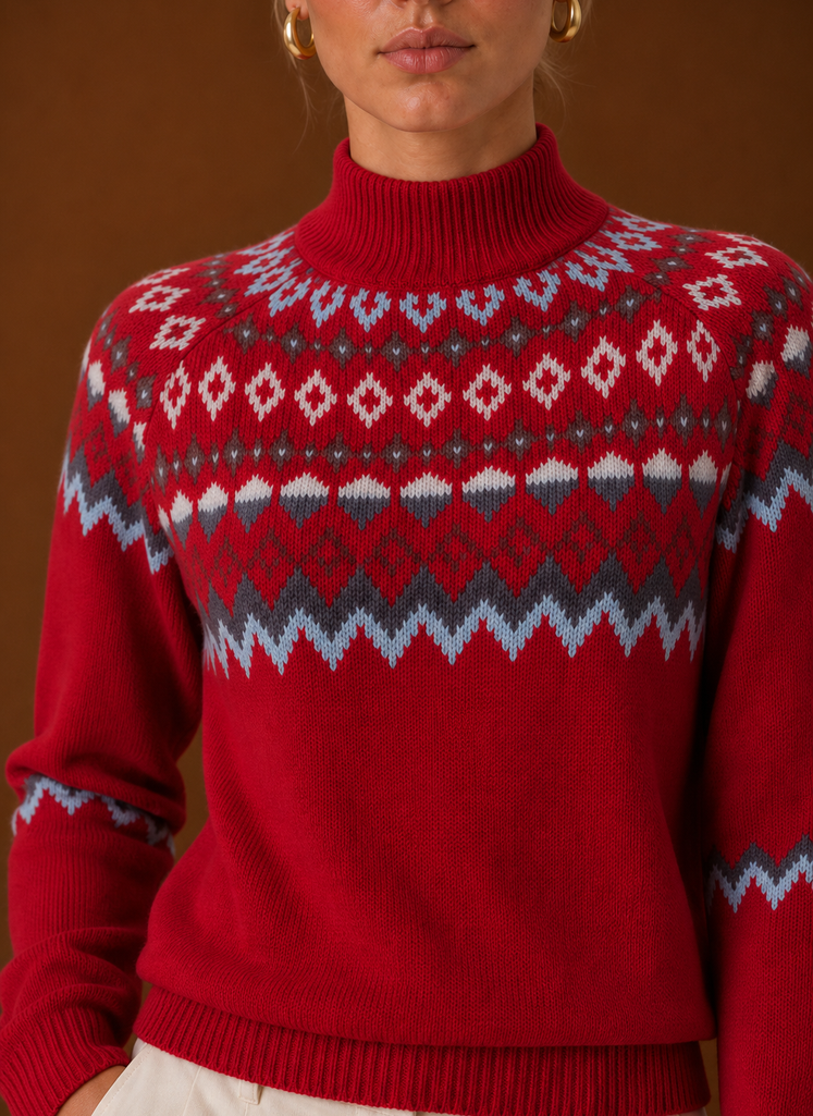 Ivette – Women's Fair Isle Turtleneck Sweater