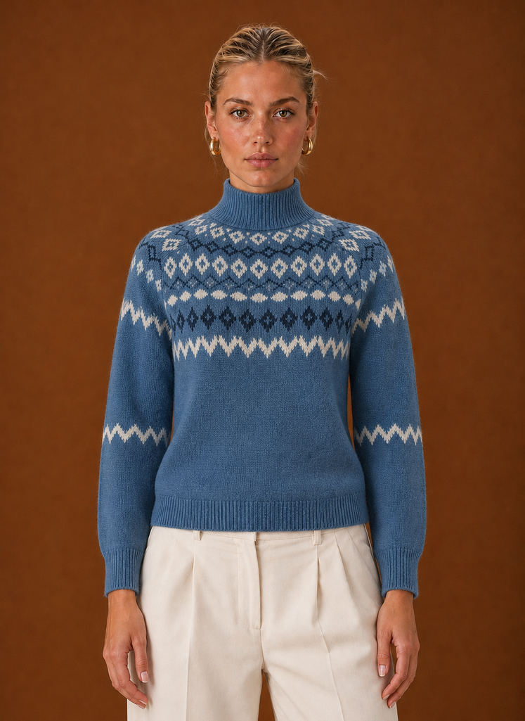 Ivette – Women's Fair Isle Turtleneck Sweater