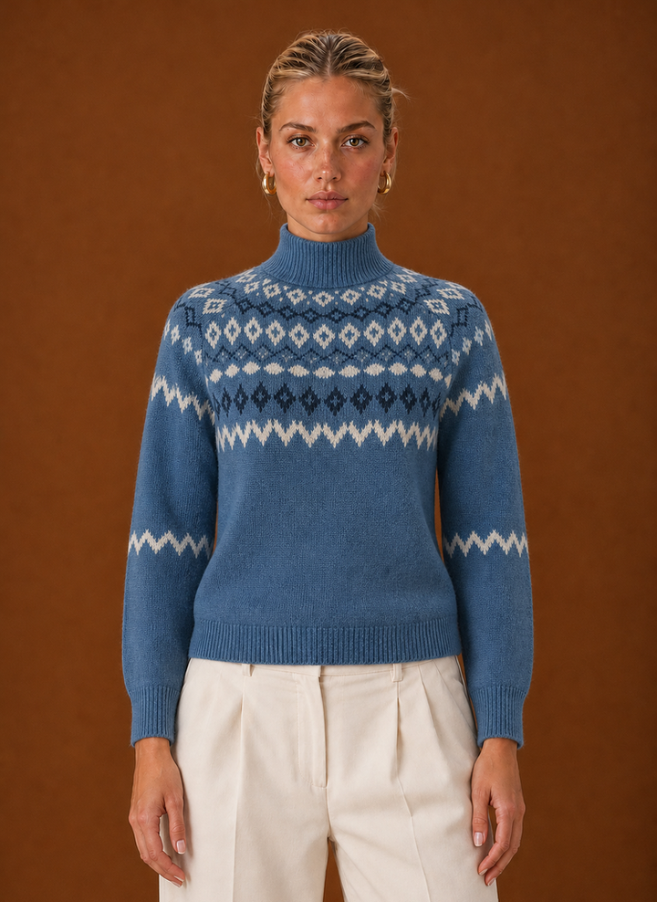 Ivette – Women's Fair Isle Turtleneck Sweater
