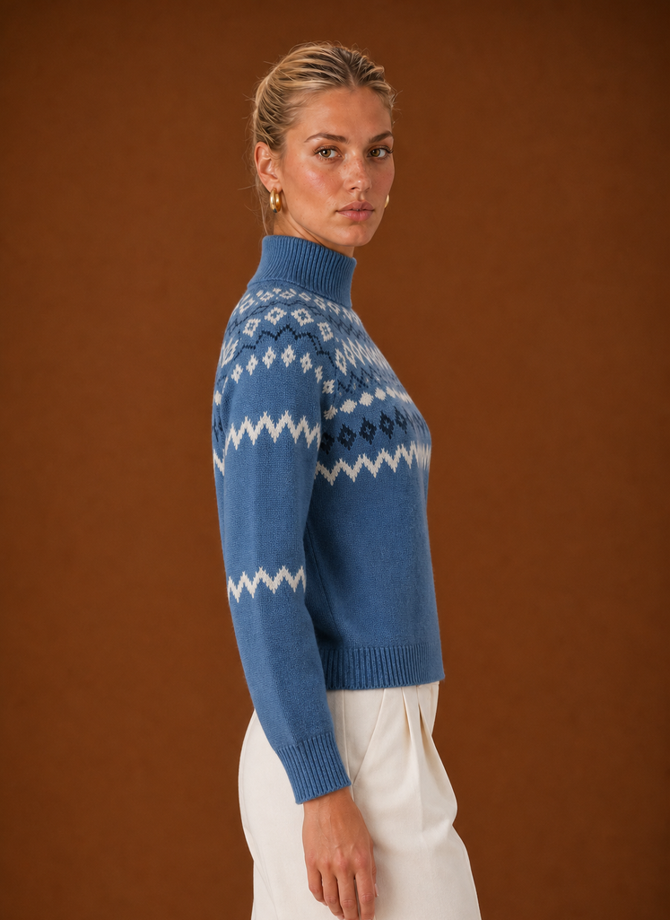 Ivette – Women's Fair Isle Turtleneck Sweater