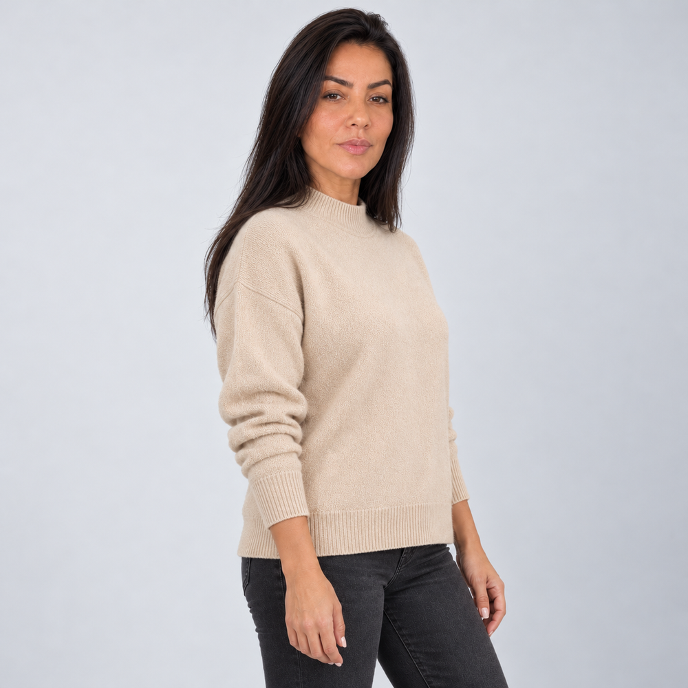 Jolie – Women's Mock Neck Drop Shoulder Sweater