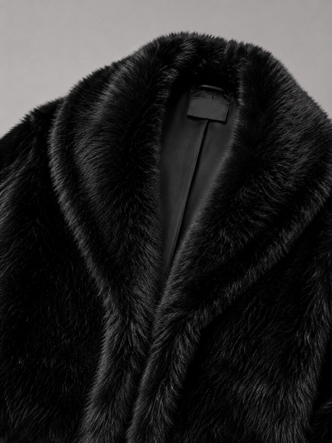 Linnea – Women's Shawl Collar Cropped Faux Fur-Look Jacket