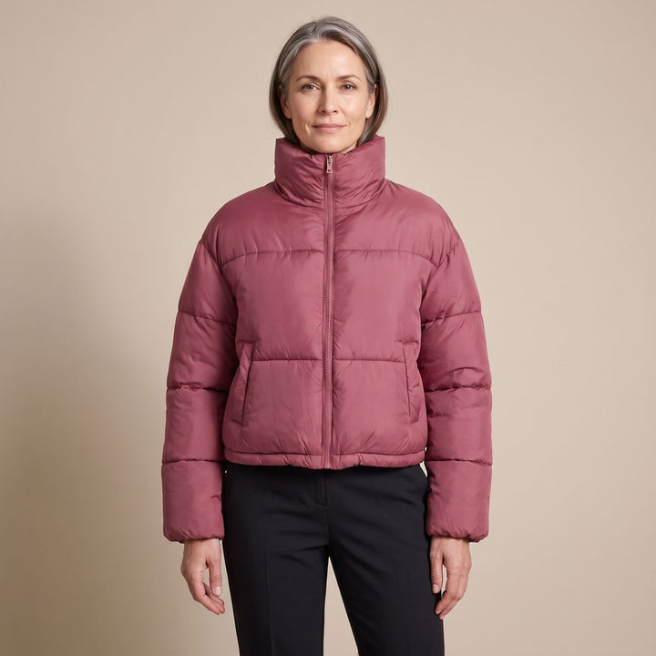 Lorelai – Women's Cropped Stand Collar Puffer Jacket