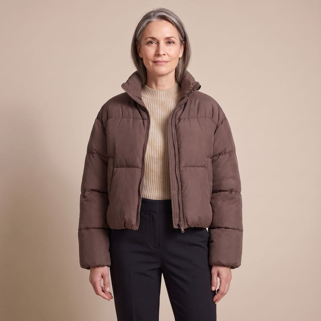 Lorelai – Women's Cropped Stand Collar Puffer Jacket