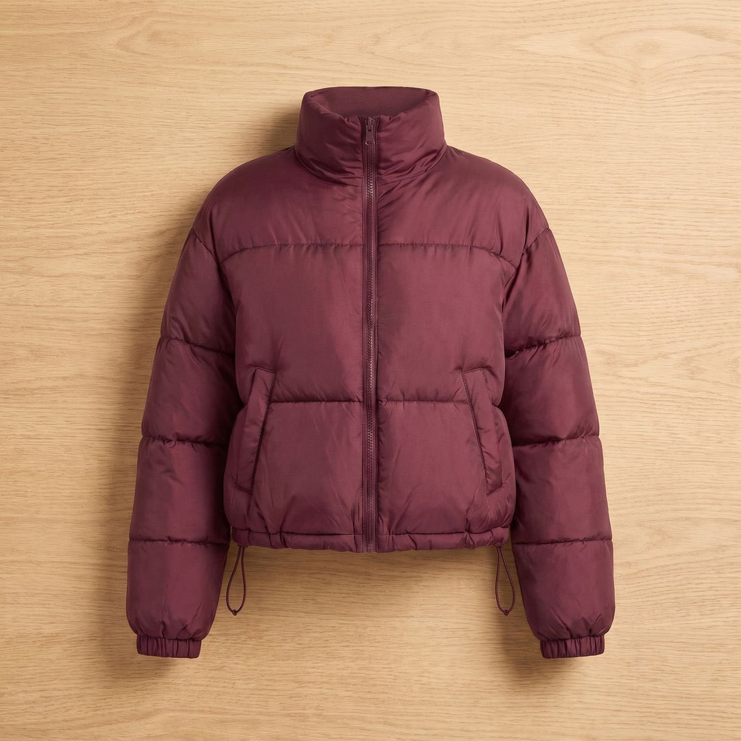 Lorelai – Women's Cropped Stand Collar Puffer Jacket