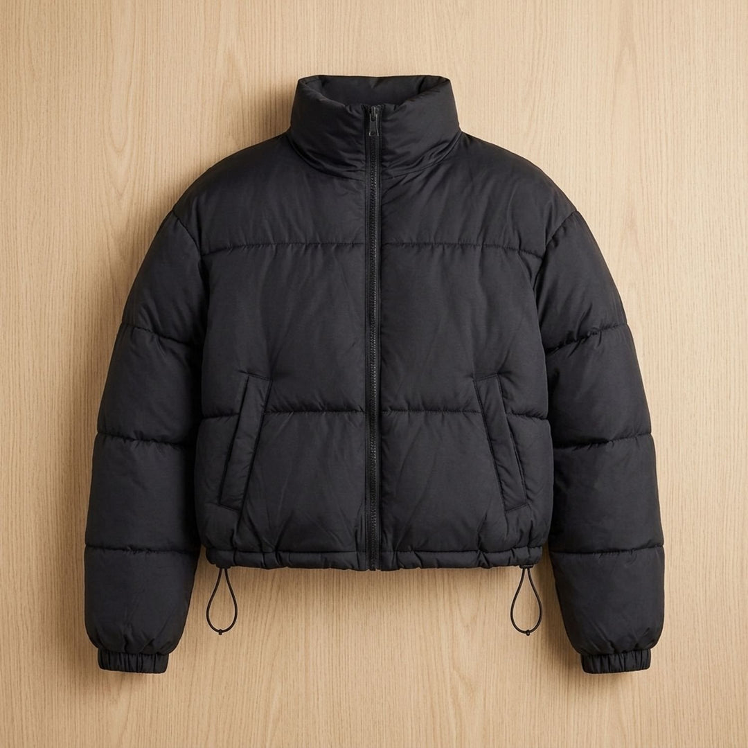 Lorelai – Women's Cropped Stand Collar Puffer Jacket