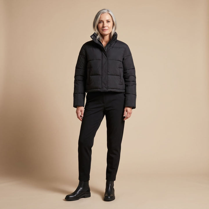 Lorelai – Women's Cropped Stand Collar Puffer Jacket