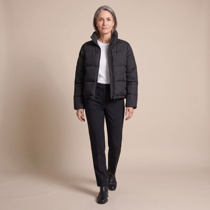 Lorelai – Women's Cropped Stand Collar Puffer Jacket