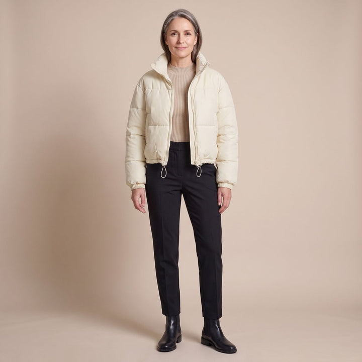 Lorelai – Women's Cropped Stand Collar Puffer Jacket