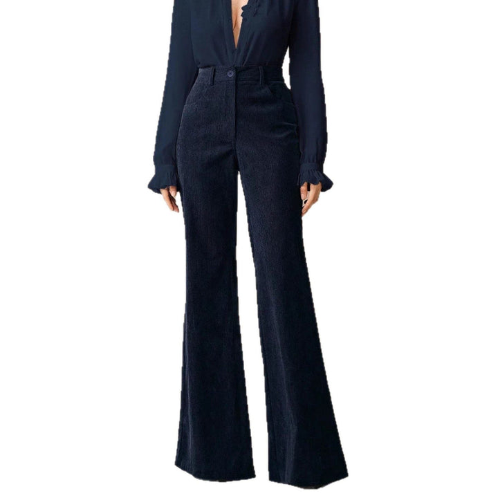 Maddie – Women's High-Waisted Corduroy-Look Flare Pants