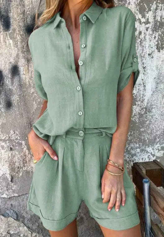 Callie – Flowy Matching Shorts Set