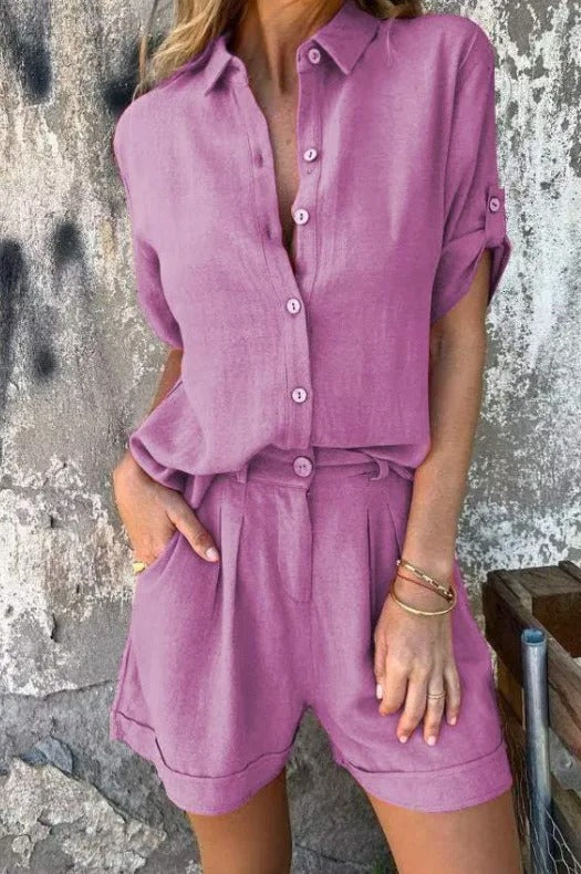 Callie – Flowy Matching Shorts Set