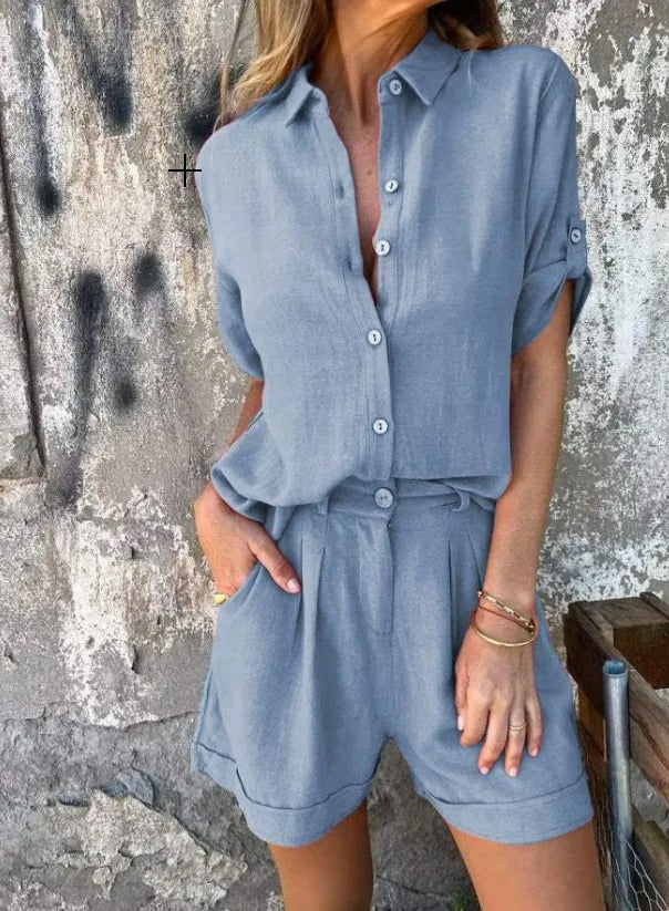 Callie – Flowy Matching Shorts Set